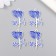 Decor for creativity metal, enamel "White-blue flower" 2.2x3 cm