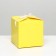 The box is folding, square, yellow, 12 x 12 x 12 cm,
