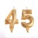 Candle in the cake jubilee "line" (set 2 in 1), number 45, number 54, gold metallic, 6.5 cm