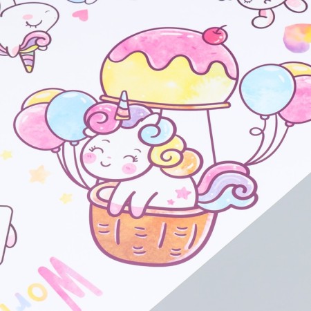Sticker plastic interior color "cute unicorns" 60x90 cm-2