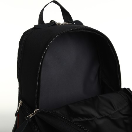 Male backpack on lightning, rise, 2 side pockets, black color-5