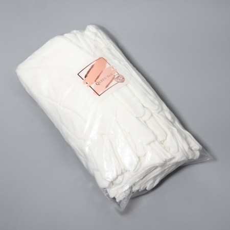 Cotton gloves, size m, pair, packing 12 pcs, white color-4