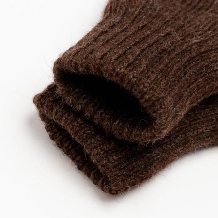 Double children's mittens, dark brown color, size 14 (6-9 years)-2