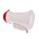 Megaphone manual RAD-02, 5 W, range up to 50 m, recording 10 sec, 3 modes, white