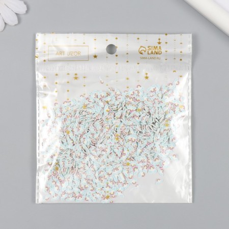 Decor for creativity plastic "Rainbow in the clouds" set of 20 g 0.6x0.8 cm-2