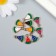 Decor for creativity Plastic for metal "Litter of watermelon" MIX set 10 pcs 1.2x1.7 cm