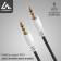 Audio Luazon, Jack 3.5 mm (M) -Jack 3.5 mm (M), transparent braid, 1 m, black