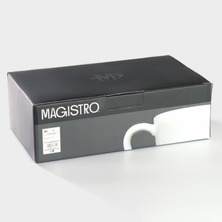 A set of porcelain mugs Magistro Mien, 6 items: 270 ml, white color-6