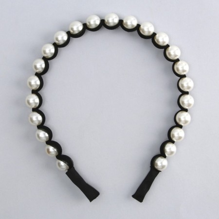 Hair rim with pearls "Choose happiness"-2