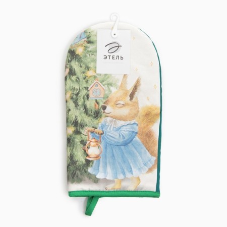 Mittens and Open Ethel "Fairy Tree" 15x28cm, Sarzha, 100% HL, Vatin 250g/m2-3
