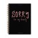 Notebook B5, 60 sheets in a cage on the Sorry crest, on a solid substrate, cardboard cover, Soft Touch lamination, foil embossing, block 70 g/m2