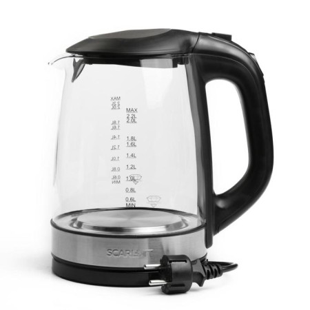 Electric kettle Scarlett SC-EK27G19, glass, 2.2 l, 1850-2200 W, backlight, black