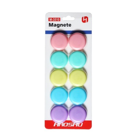 Set of magnets for boards D-3.5cm, 10 pieces, on a blister, pastel