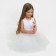 Children's dress with beads kaftan p. 36 (134-140 cm), white