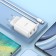 Network charger HOCO C103A, 2 USB, 2.1 A, built-in Type-C, 1 m, white cable.