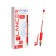 Gel pen, 0.5 mm, red rod, transparent case, with a rubber holder