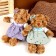 Soft toy "Bear in a dress", color mix