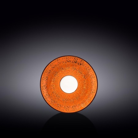 Saucer Wilmax England Splach, D = 14 cm, Orange color