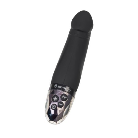 Vibrator Mystim Real Deal Neal with electrical stimulation, 16.5 cm, silicone, black color-7