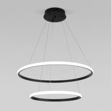 Suspendor of the suspended Eurosvet collars 90264/2, LED, 92 W, 3300/4200/6500K, 7000LM, 600x600 mm, remote control, black color black