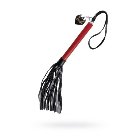 A whip with a red handle Pecado BDSM, genuine leather, red