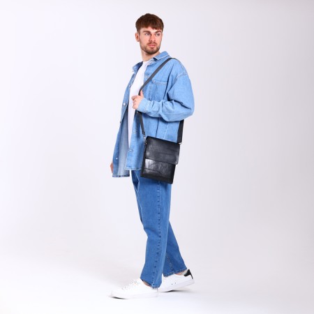 Male bag, black color-6