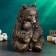 Piggy bank "Bear with a teddy bear" 20x23x30cm, bronze