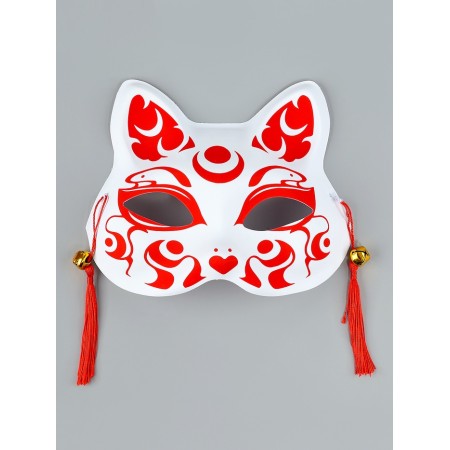 Kitsune carnival mask, red