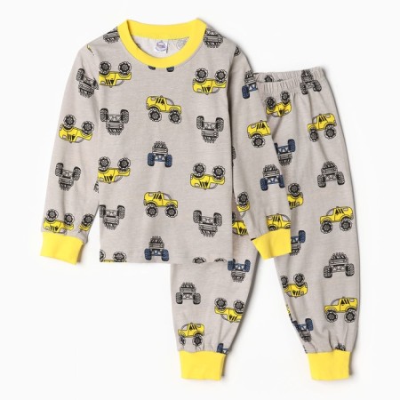 Pajamas for boys, gray color, height 98 cm