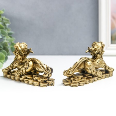NECK Polystone for bronze "Kirina on Chinese coins" set 2 pcs 6.8x4x12 cm-4