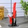 Kitchen kit on the stand “Simple”, 5 objects: knives 7.5 cm, 10.5 cm, 13 cm, 15 cm, vegetable cleaning, red color
