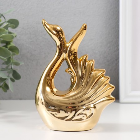 Souvenir Ceramics "Swan. Grace" Gold 6.5x11x14 cm-3