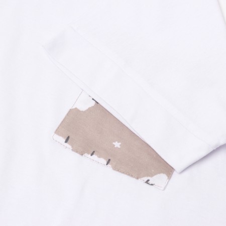 Homemade set (T -shirt, shorts) "lamb", white/beige color, size 44-2