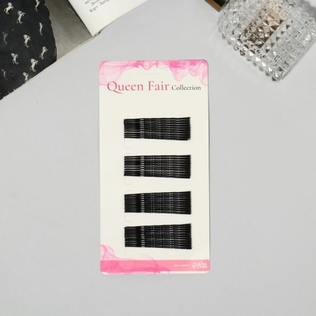 Invisible hair "Classic" (set 40 pcs) 6 cm, black