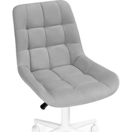 Computer chair Chester Metal/velor, white/gray 49x60x84 cm-5