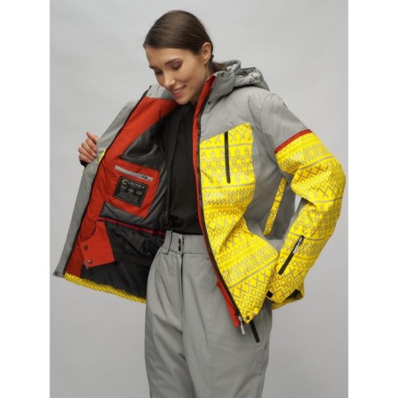 Ski suit female, size 58, yellow color-7