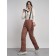 Semi -combinezone ski insulated female winter, size 42, brown color