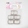 Wire buckle, 4.6 × 3.4 cm, 38 mm, 5 pcs, silver color