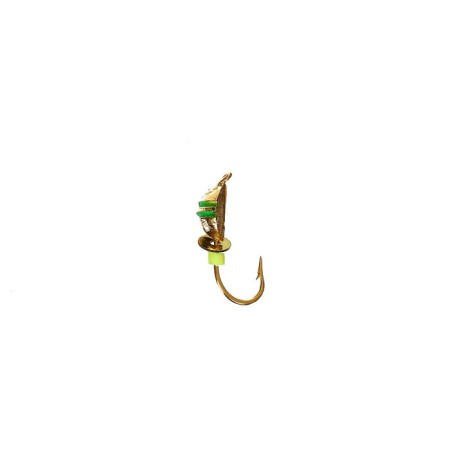 Mormyshka Klopik with risks (galvanic gold), weight 0.5 g, size 3