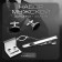 Set of male "cufflink + tie clamp" oval with enamel, black color in silver