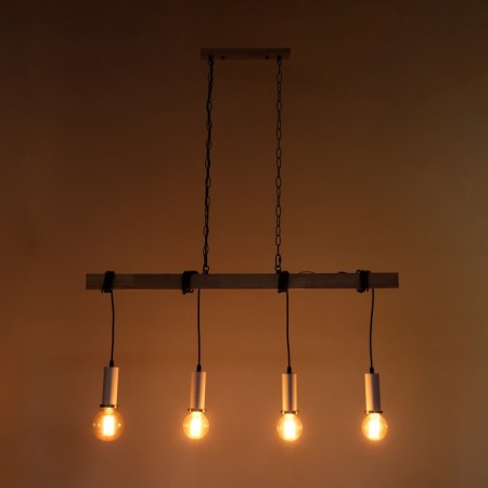 Drog chandelier 4he27 40w Black/Beloma Gold 80x7x15-200cm-2