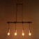 Drog chandelier 4he27 40w Black/Beloma Gold 80x7x15-200cm