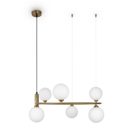 Suspension lamp Maytoni Mod013PL-06BS1, 6XG9, 25W, 65x58x178 cm, brass color-4