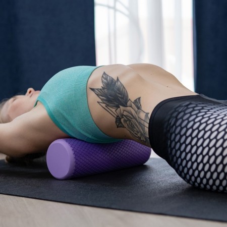 Massage roller SANGH, 30x9 cm, purple color-6