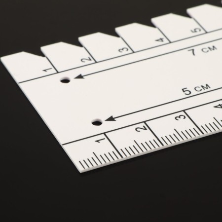Line for marking and measurement, 22.2 × 4.5 cm, thickness 1 mm, white color-1
