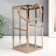 Climber metal, glass for 1 candle flashlight "Windows" top. Gold 22x11x11 cm