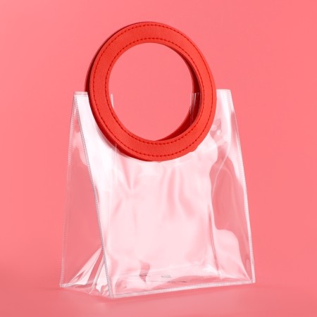 Gift package from PVC, red, 20 x 18 x 10 cm-1