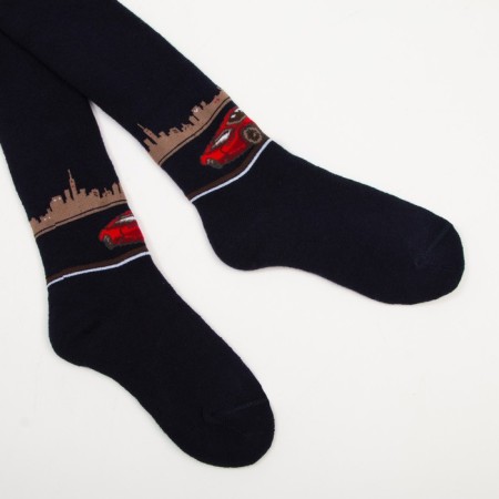 Pantyhose children's terry "Machine" color dark blue, height 110-116-1