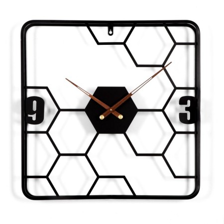 Wall clock, series: loft, "honeycomb", smooth move, 1AA, 58 x 58 cm