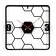 Wall clock, series: loft, "honeycomb", smooth move, 1AA, 58 x 58 cm